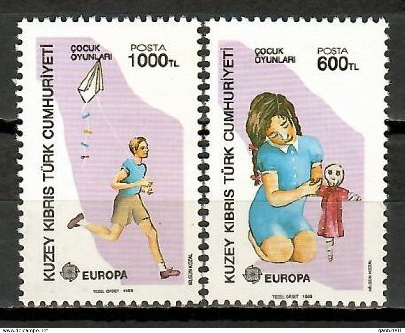 Turkish Cyprus 1989 Chipre / Europa CEPT Children's Games & Toys MNH Juegos Infantiles Y Juguetes / Jz28  22-40 - 1989