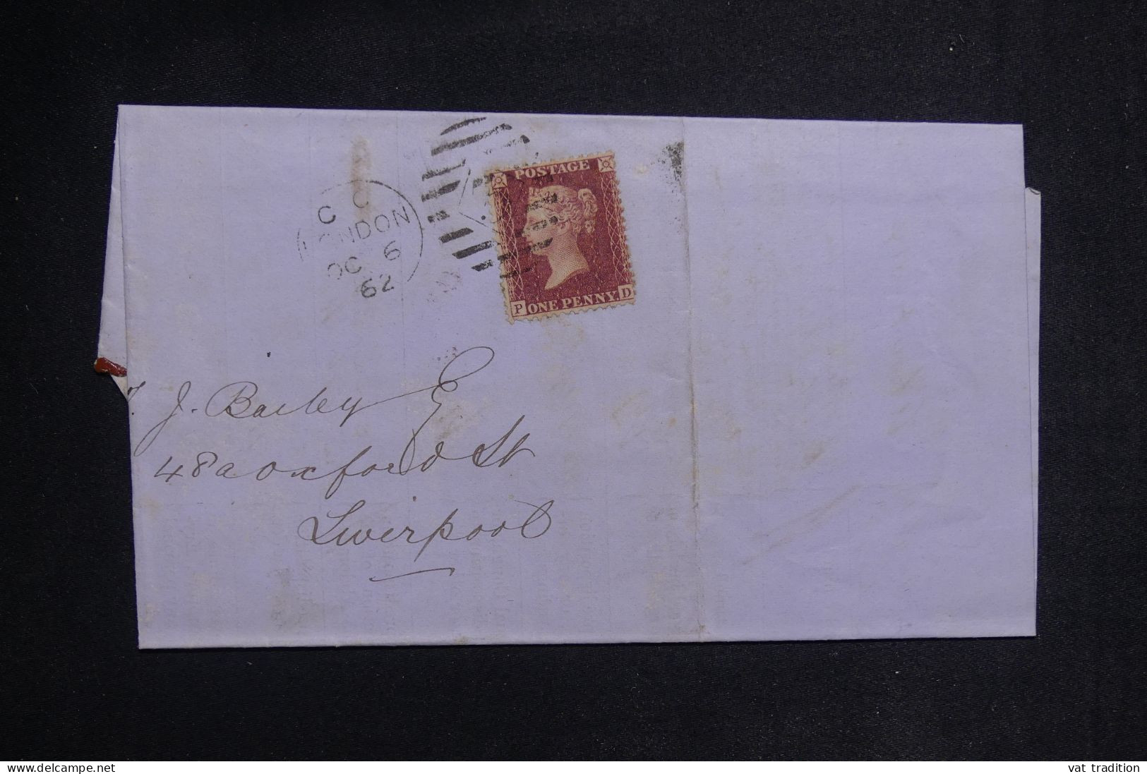 ROYAUME UNI - Lettre De Londres Pour Liverpool En 1862 - L 149996 - Brieven En Documenten