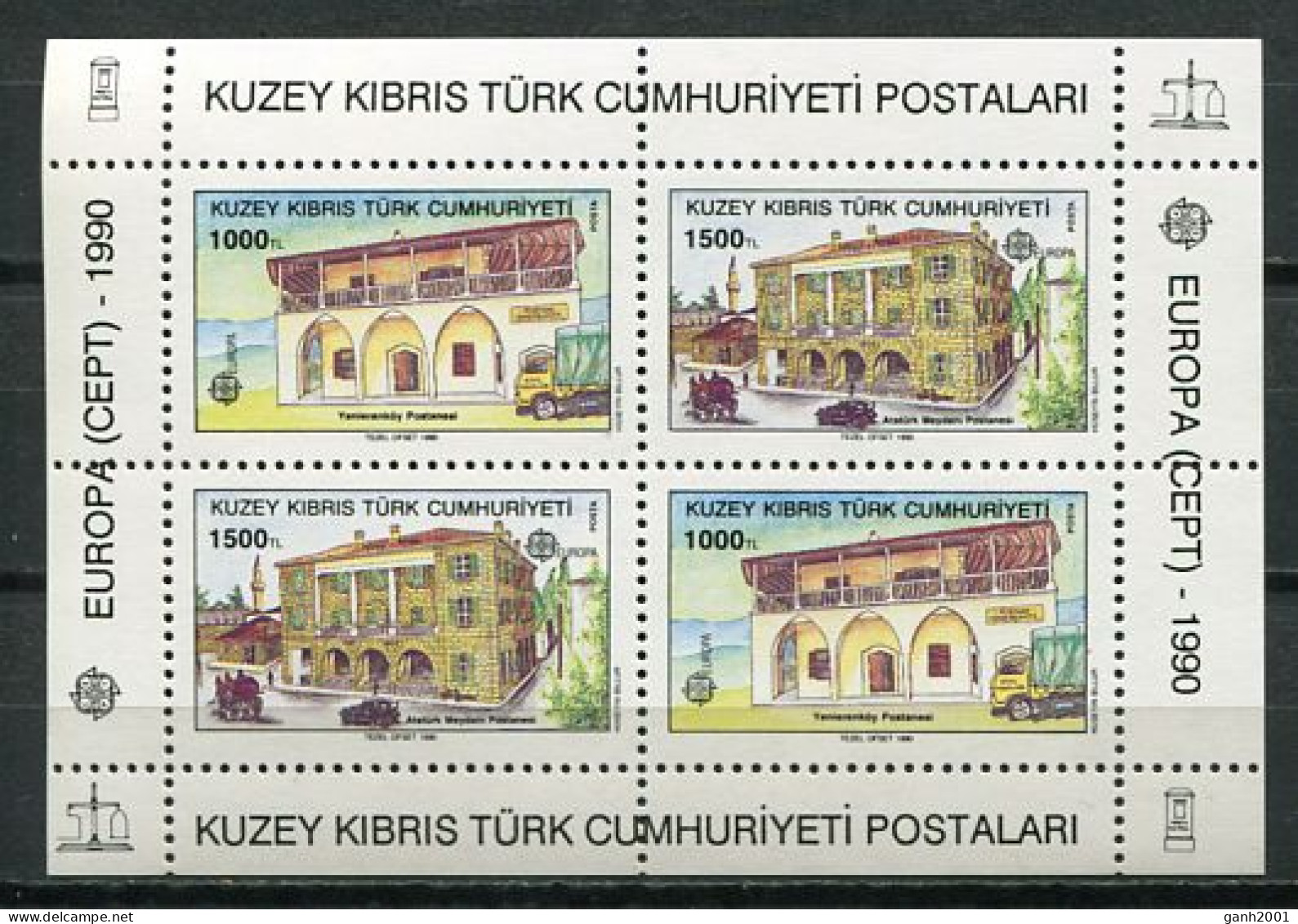 Turkish Cyprus 1990 Chipre Turco / Postal Architecture Europa CEPT MNH Arquitectura Postal Architektur / Jw33  1-21 - 1990