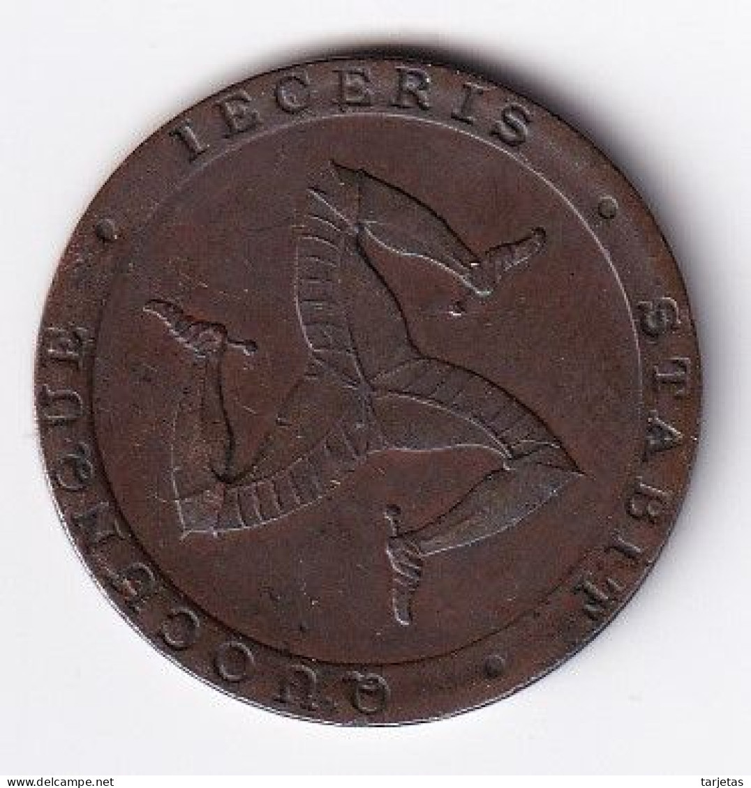 MONEDA DE ISLA DE MAN DE HALF PENNY TOKEN DEL AÑO 1831 (COIN) PRO BONO PUBLICO - Isle Of Man