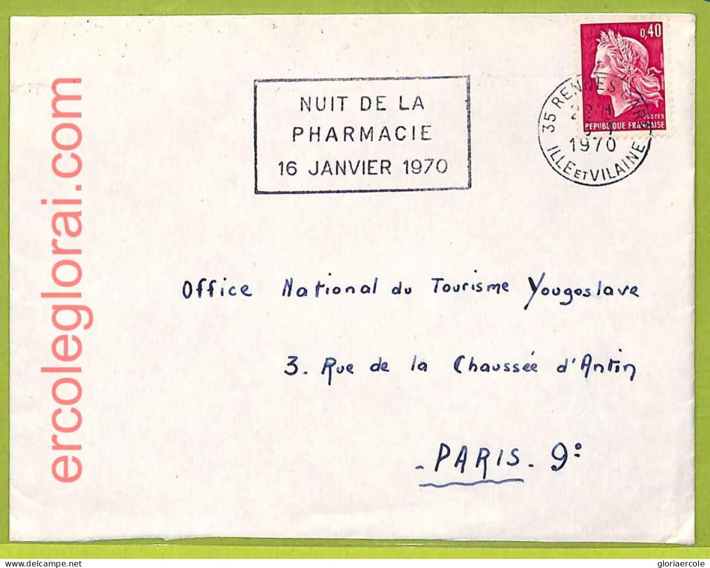 Af9857 - FRANCE - POSTAL HISTORY - COVER - 1970, MEDICINE Chemist - Medicina