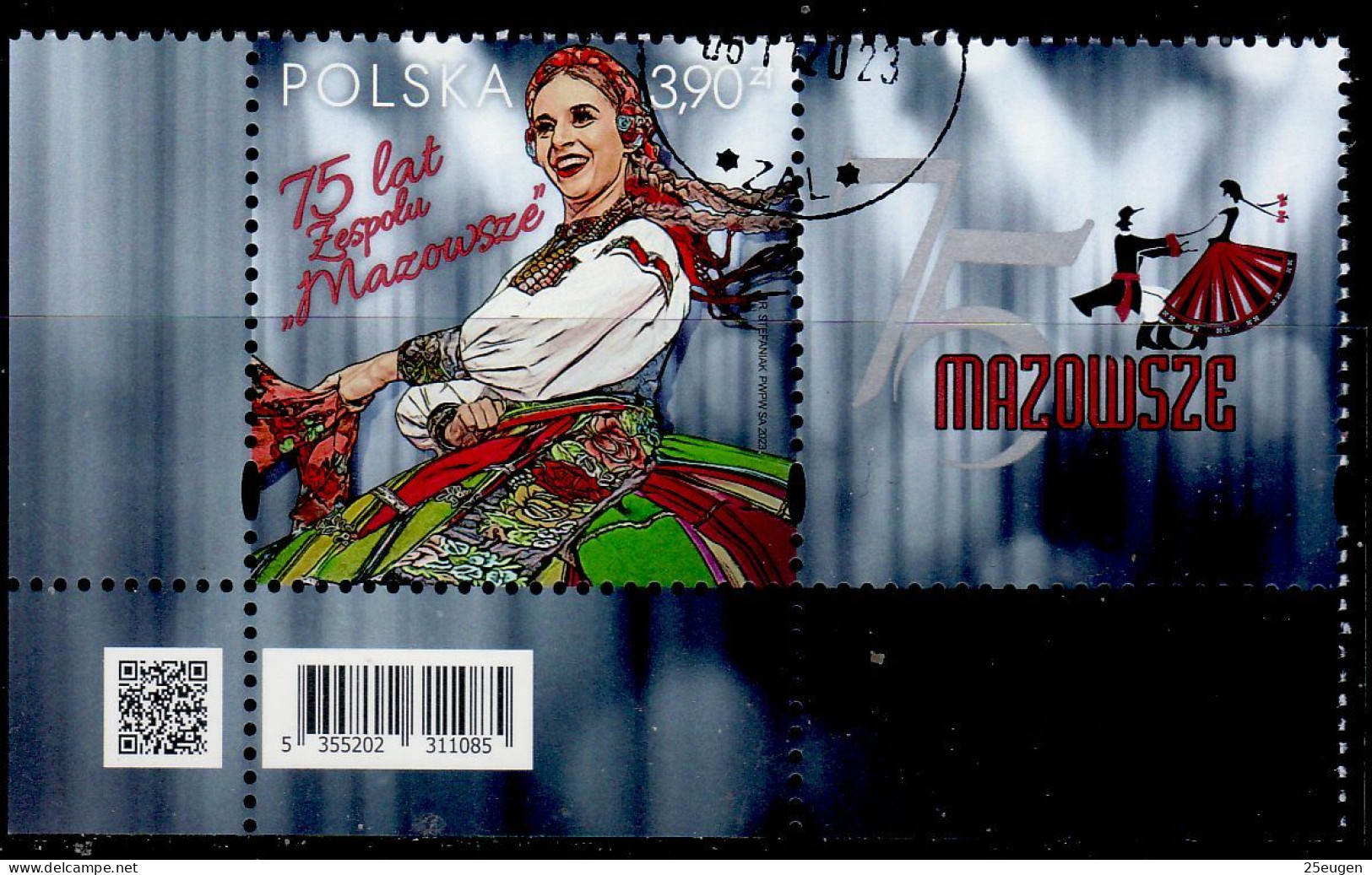 POLAND 2023  MAZOWSZE ENSEMBLE USED - Used Stamps