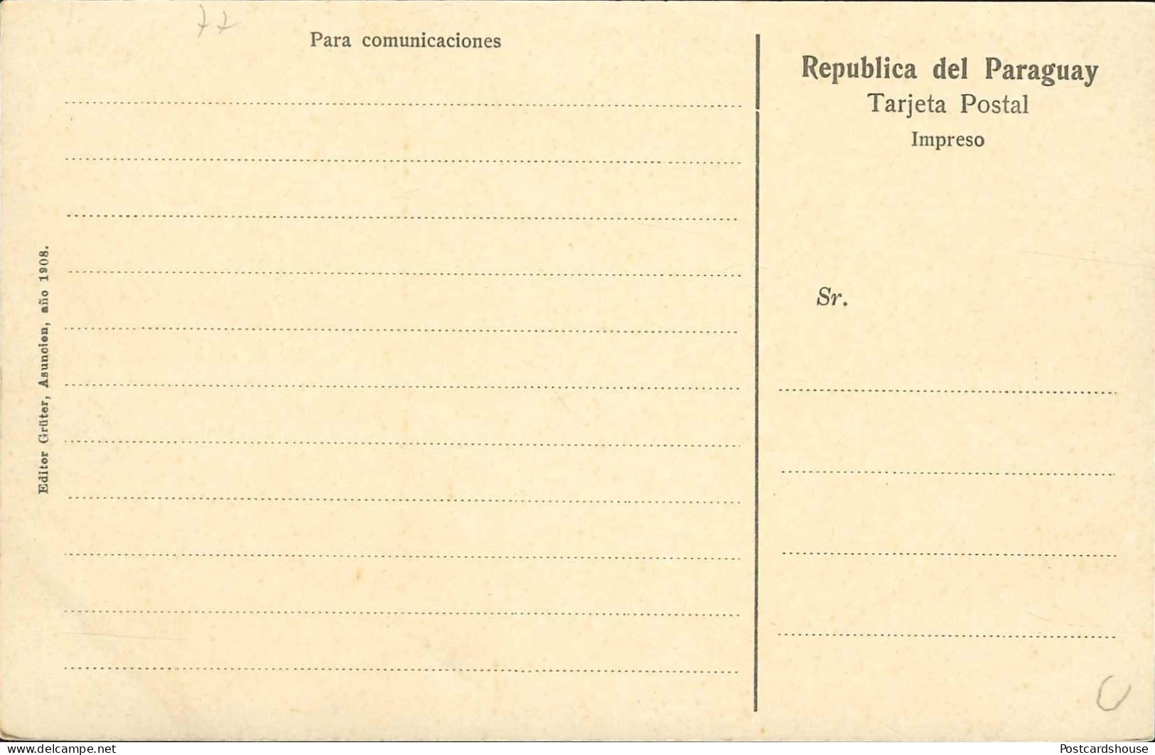 PARAGUAY VAPOR POSADAS VIERCI HNOS EN VILLA CONCEPCION ED. GRUTTER 1908 - Paraguay