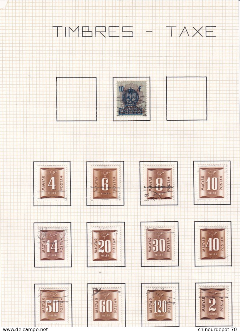 Timbres Taxe Hongrie Magyar Posta - Portomarken