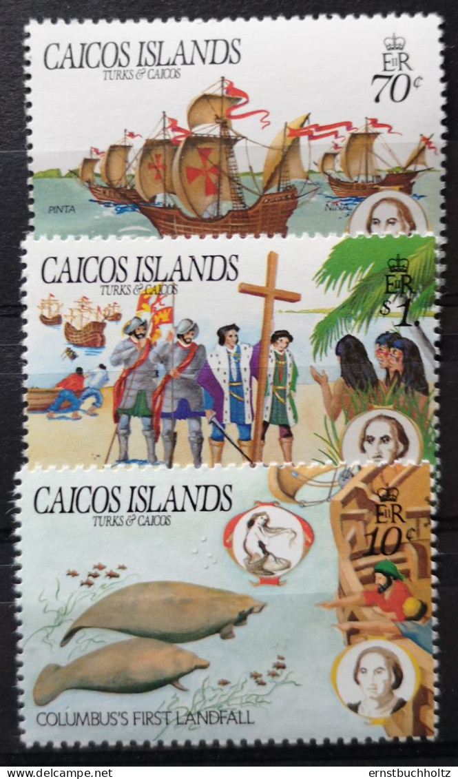 Caicos Islands Inseln 1984 Columbus Kolumbus 3v Set - Andere-Oceanië