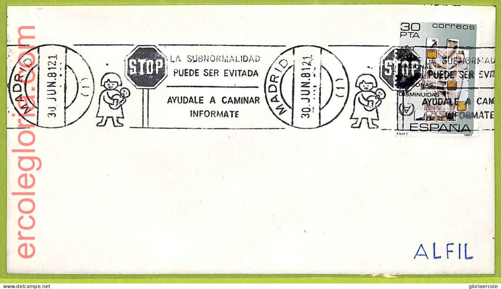 Af9877 - SPAIN - POSTAL HISTORY - Cover - 1981, MEDICINE Disabled - Medicina