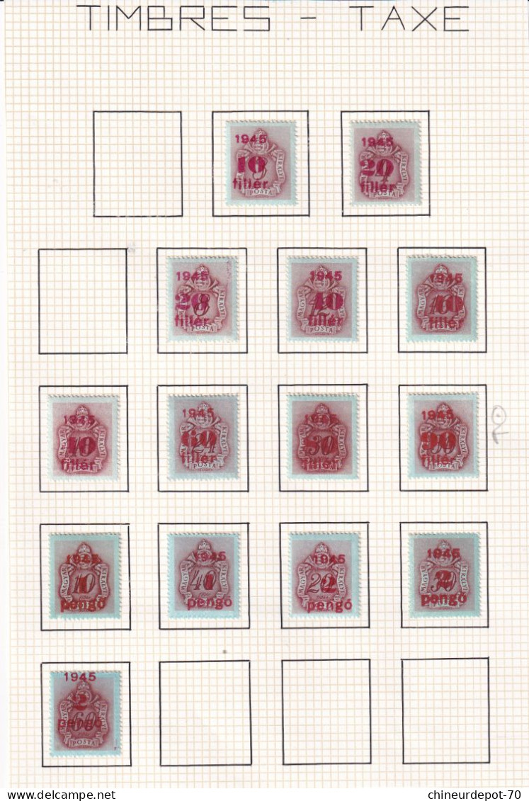 Timbres Taxe Hongrie Magyar Posta Neufs Avec Charnières & 1 Sans Gomme - Postage Due