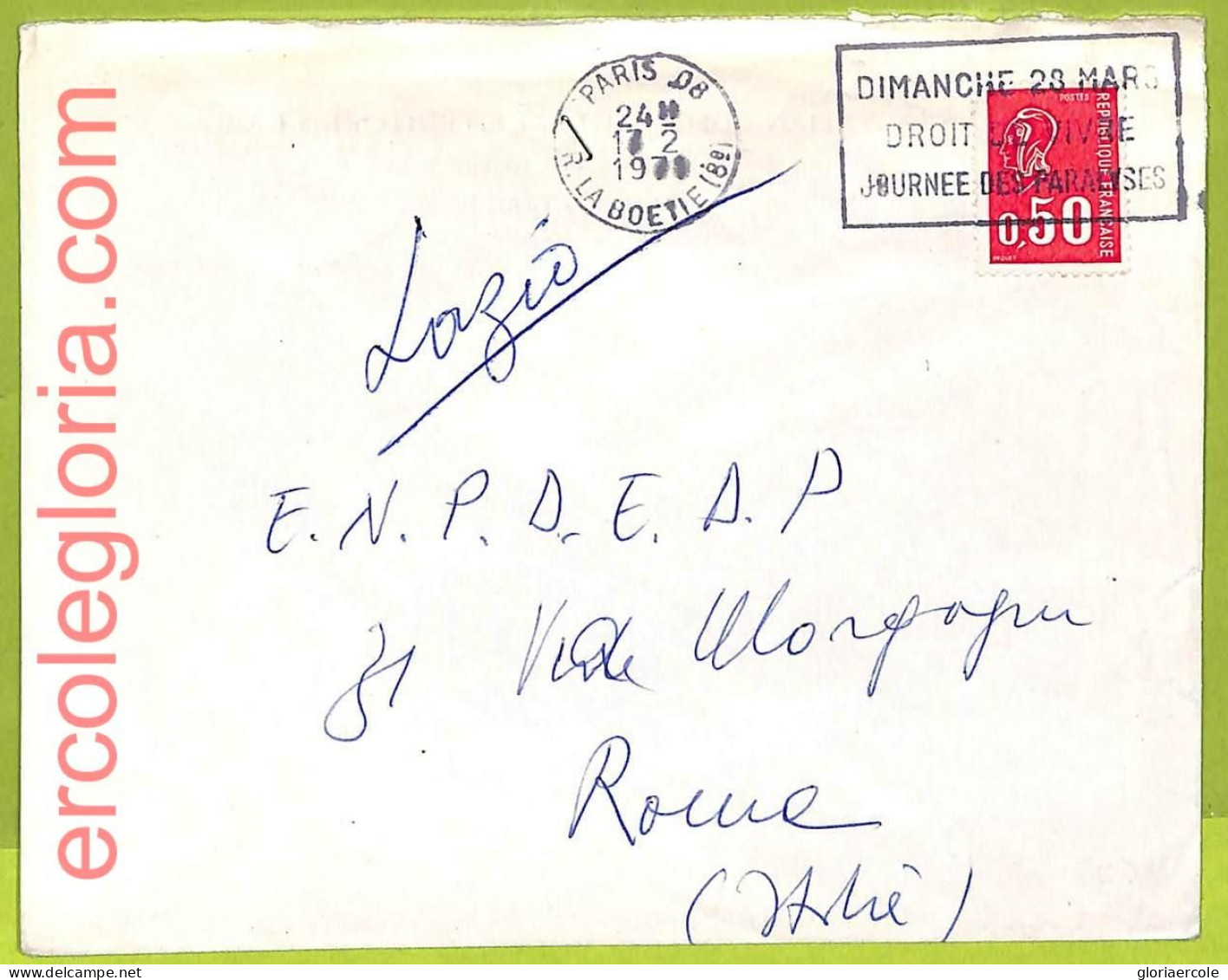 Af9880 - FRANCE - POSTAL HISTORY - Cover - 1971, MEDICINE Disabled - Medicina