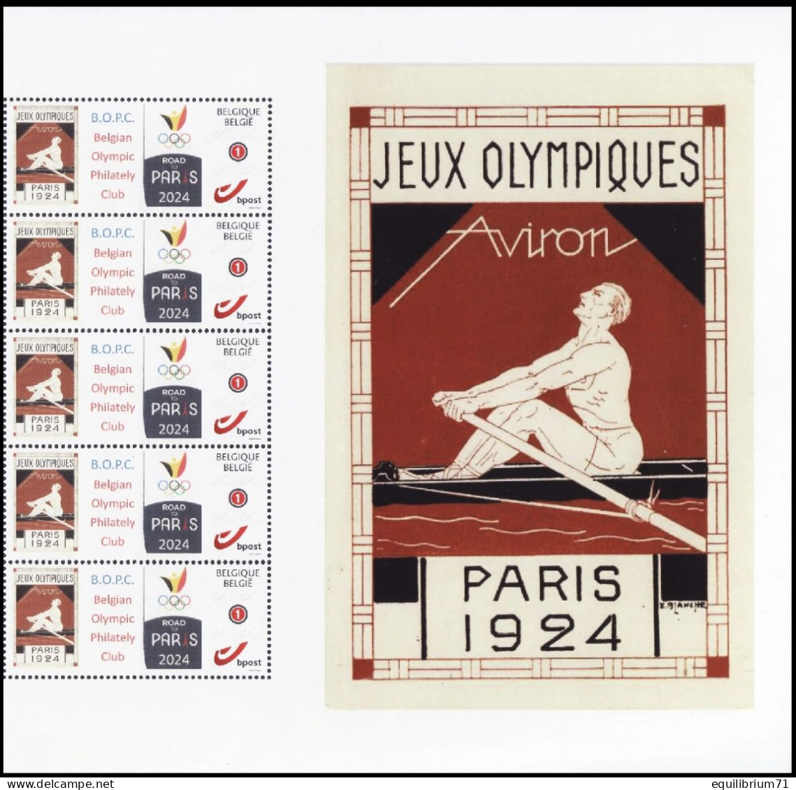 DUOSTAMP** / MYSTAMP** - F.I.P.O - Belgian Olympic Philately Club - BOPC - Road To Paris 2024 - 1924-2024 - RRR - Eté 2024 : Paris