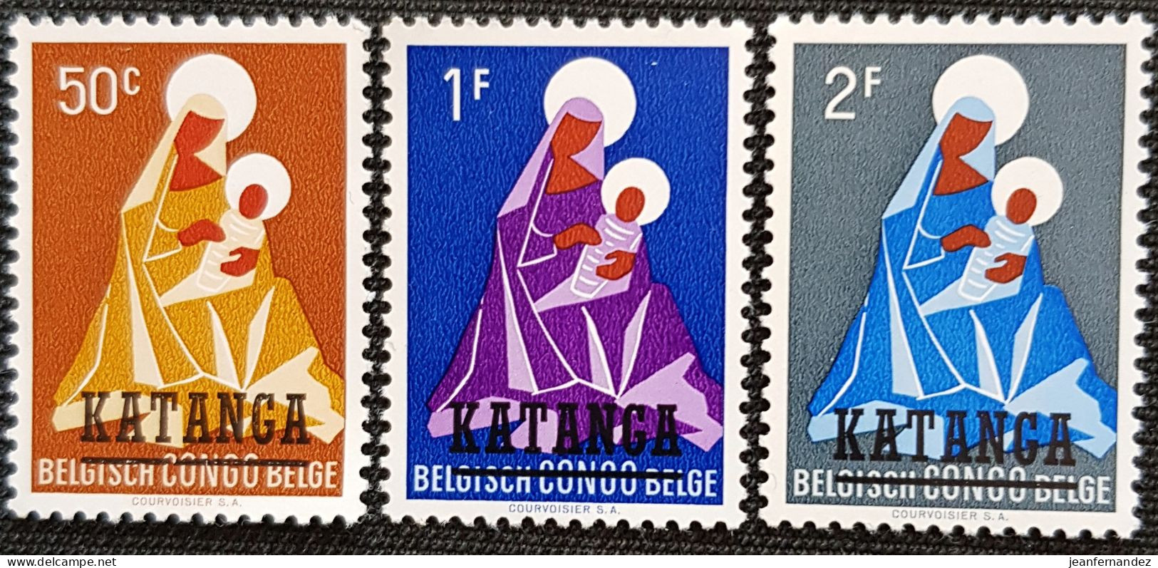 Congo - Kinshasa Katanga 1960 Belgian Congo Postage Stamps Overprinted  Stampworld N° 1 à 3 Série Complète - Mint/hinged