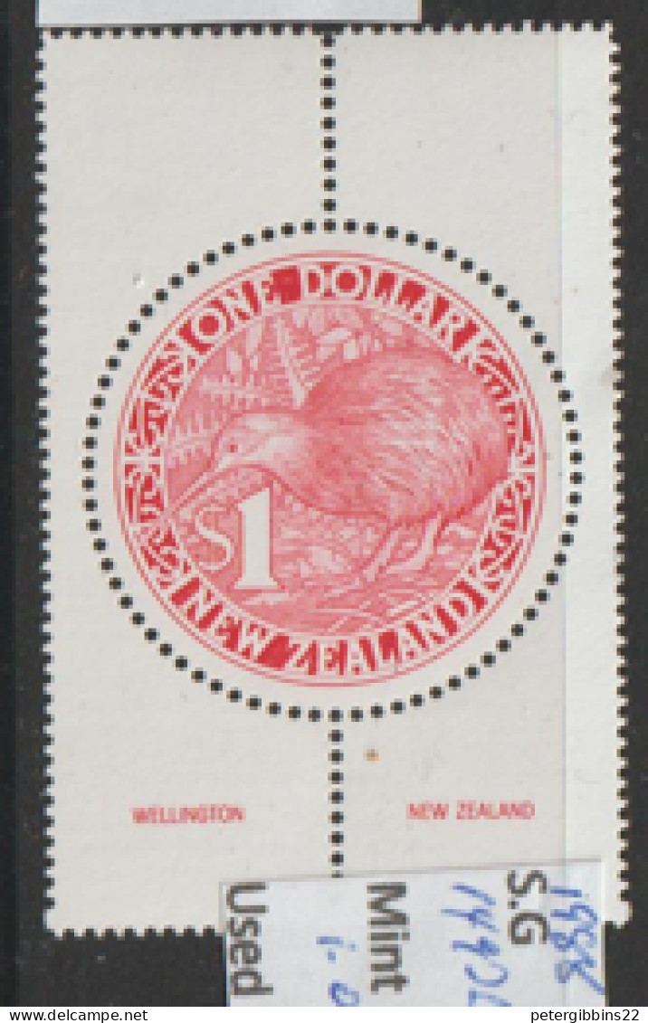 New  Zealand  1988  SG  1490b  $1   Unmounted Mint - Ongebruikt