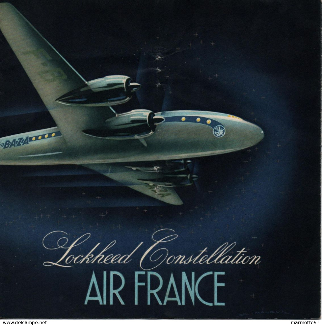 AIR FRANCE LOCKHEED CONSTELLATION  1947 ??? BROCHURE PLAQUETTE PRESENTATION AVIATION CIVILE - Modellini