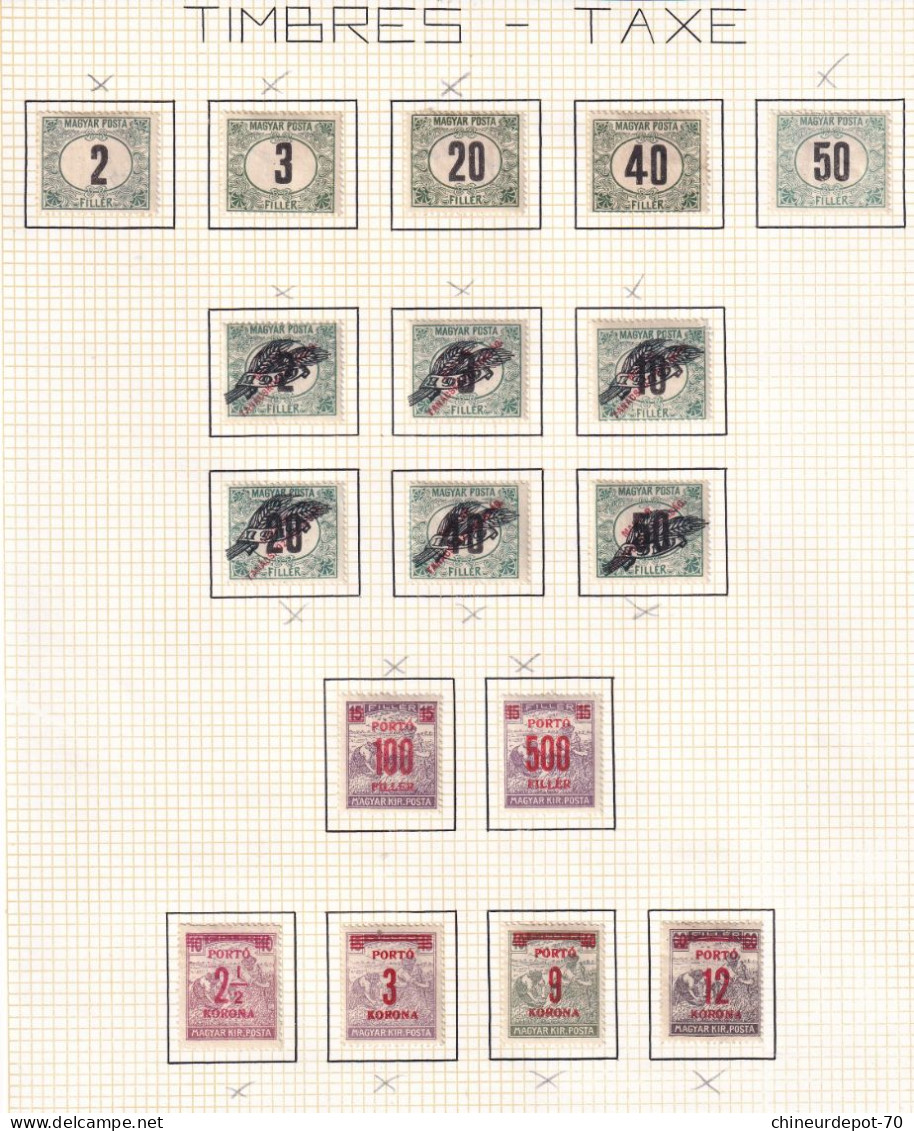 Timbres Taxe Hongrie Magyar Posta Beaucoups Neufs Avec Charnière * - Postage Due