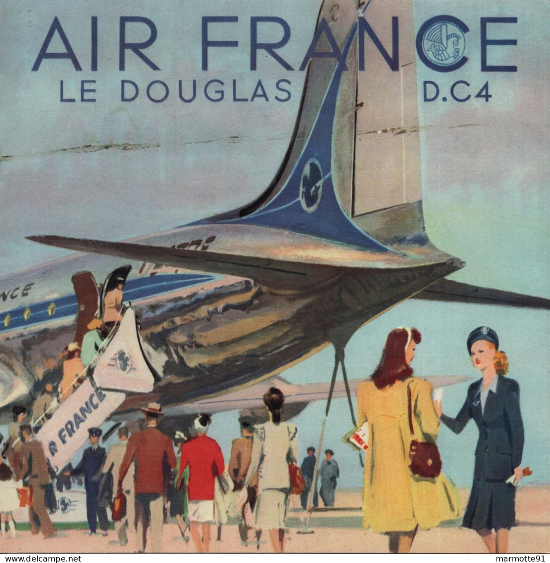 AIR FRANCE DOUGLAS D.C4 1948 ??? BROCHURE PLAQUETTE PRESENTATION AVIATION CIVILE - Profile