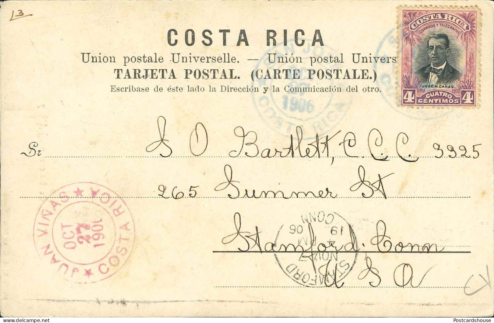 COSTA RICA COSTARICAN MARKET BOY NIÑO DEL MERCADO 1906 ED. RUDD - Costa Rica