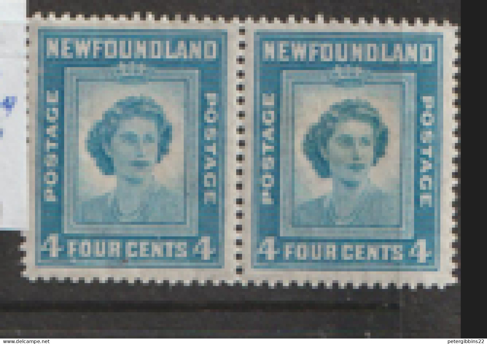 Newfoundland 1947  SG  293  4c  Mounted Mint  Pair - 1908-1947