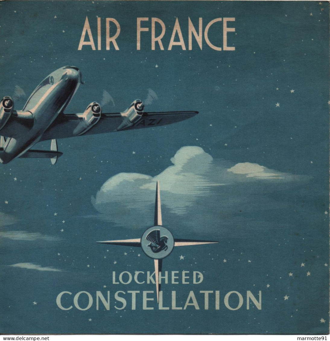 AIR FRANCE LOCKHEED CONSTELLATION 1952 ??? BROCHURE PLAQUETTE PRESENTATION AVIATION CIVILE - Profielen