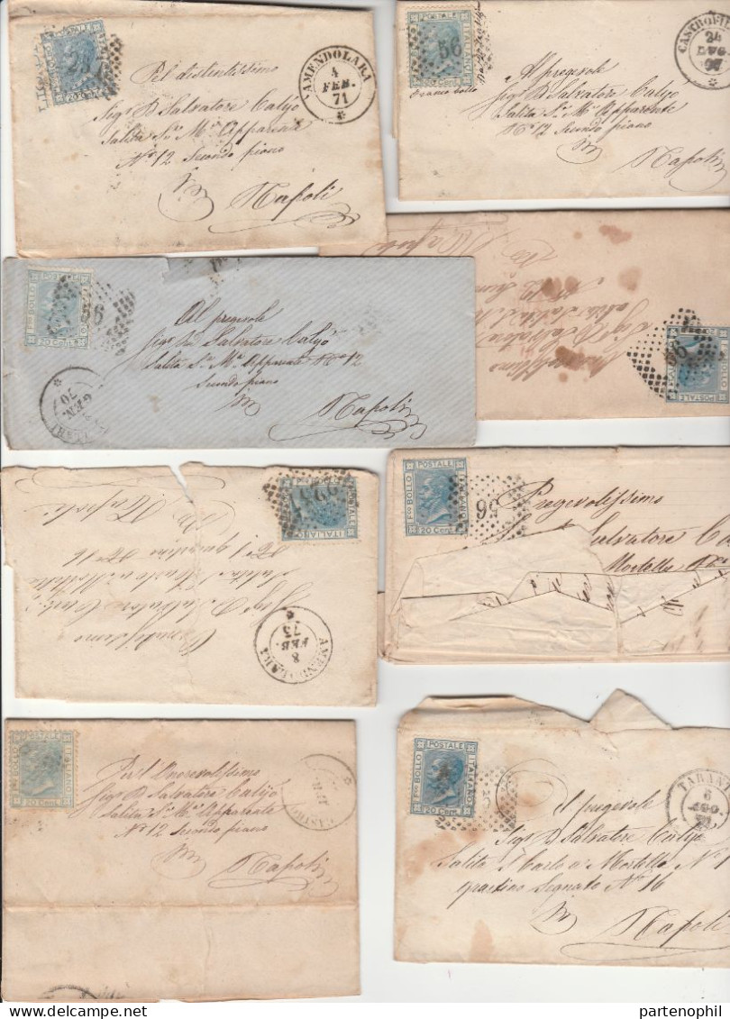 661 - Italia Regno 1862/85 - Insieme Di 37 Lettere Del Periodo Con Alcune Interessanti Presenze, Più 18 Frammenti Del 15 - Collections