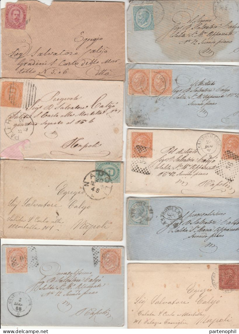 661 - Italia Regno 1862/85 - Insieme Di 37 Lettere Del Periodo Con Alcune Interessanti Presenze, Più 18 Frammenti Del 15 - Collections