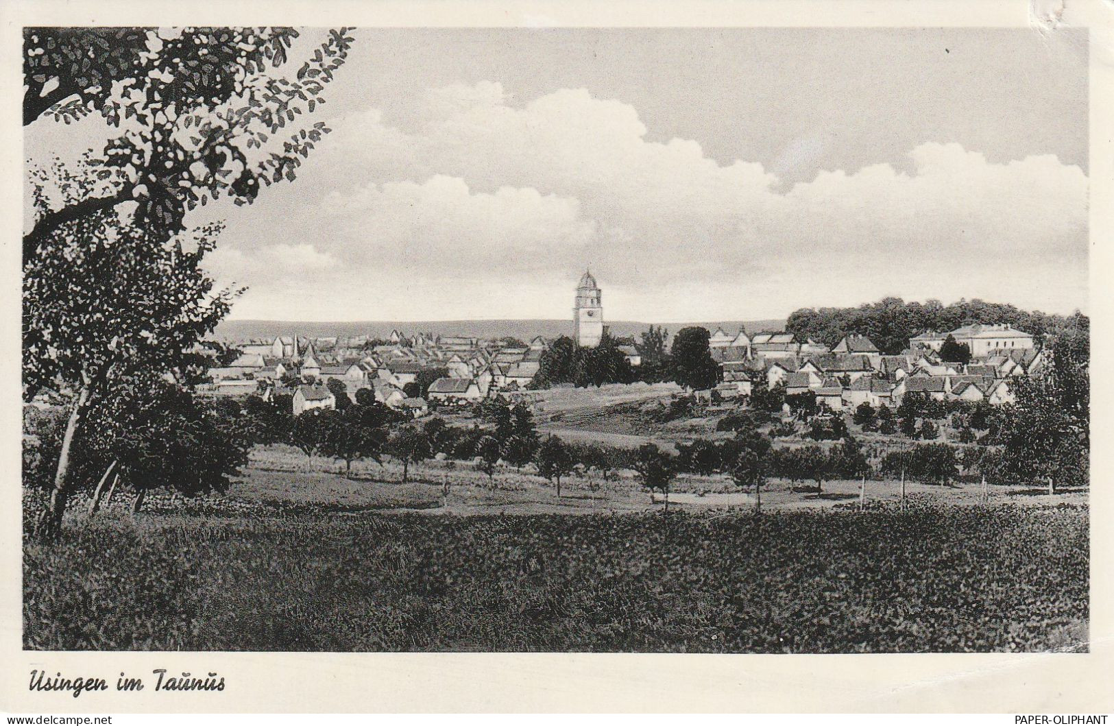 6390 USINGEN, Blick Auf Den Ort, 1957, Kl. Druckstelle - Usingen