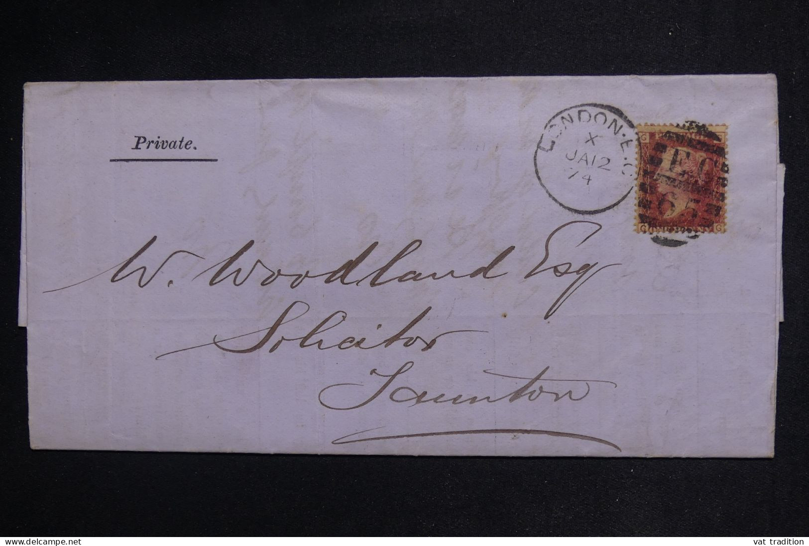 ROYAUME UNI - Lettre De Londres Pour Taunton En 1874 - L 150000 - Cartas