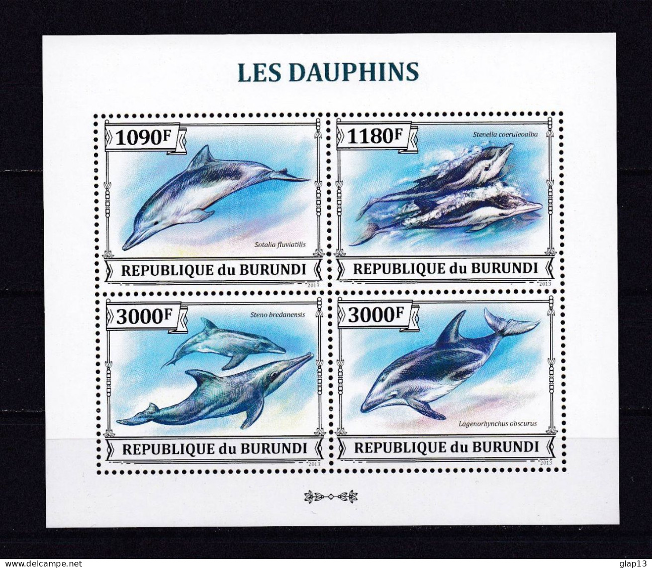 BURUNDI 2013 TIMBRE N°2106/09 NEUF** DAUPHINS - Ungebraucht