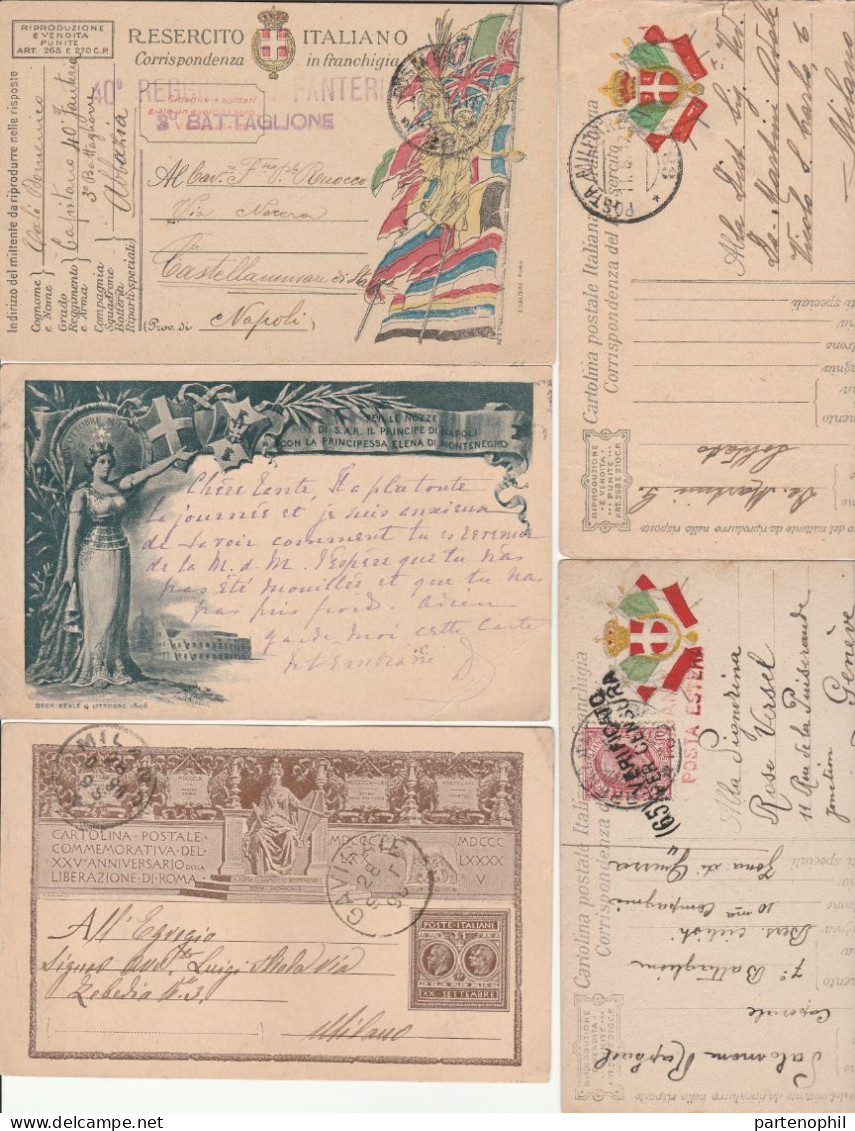 659 - Italia Regno - Interi Postali - 1886/1943 - Interessante Collezione Con Alcune Ripetizioni Formata Da 126 Pezzi Di - Collections