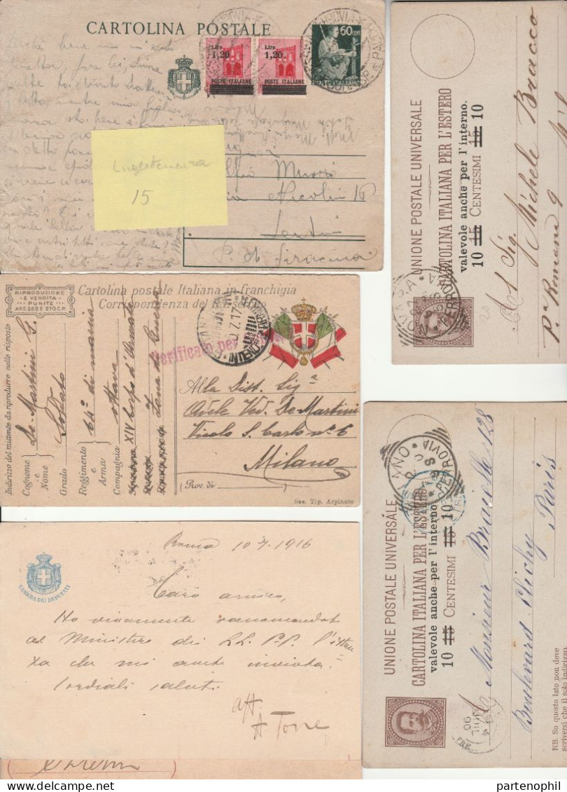 659 - Italia Regno - Interi Postali - 1886/1943 - Interessante Collezione Con Alcune Ripetizioni Formata Da 126 Pezzi Di - Sammlungen