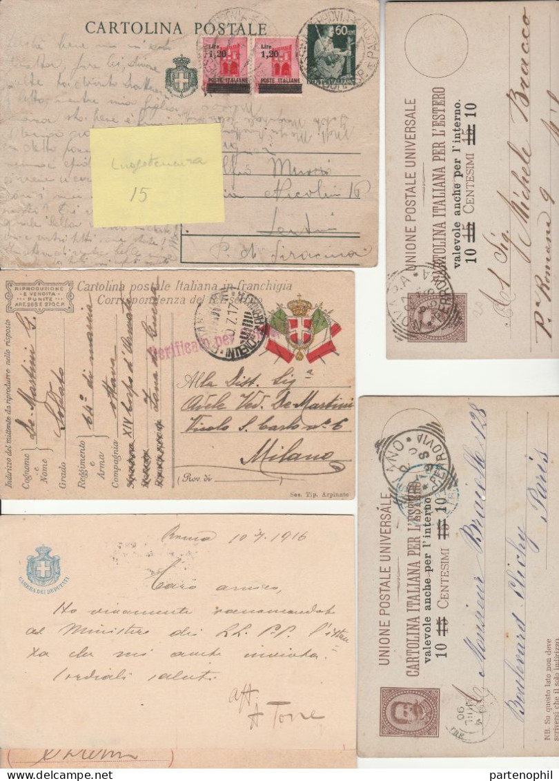 659 - Italia Regno - Interi Postali - 1886/1943 - Interessante Collezione Con Alcune Ripetizioni Formata Da 126 Pezzi Di - Lotti E Collezioni