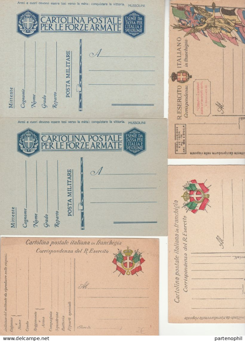 659 - Italia Regno - Interi Postali - 1886/1943 - Interessante collezione con alcune ripetizioni formata da 126 pezzi di