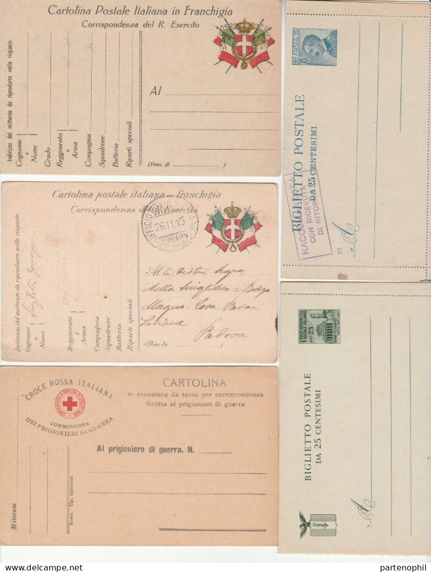 659 - Italia Regno - Interi Postali - 1886/1943 - Interessante collezione con alcune ripetizioni formata da 126 pezzi di