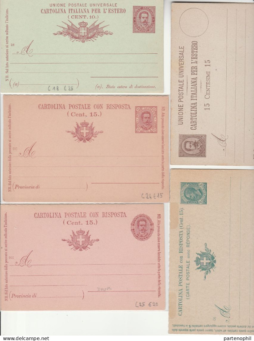 659 - Italia Regno - Interi Postali - 1886/1943 - Interessante collezione con alcune ripetizioni formata da 126 pezzi di