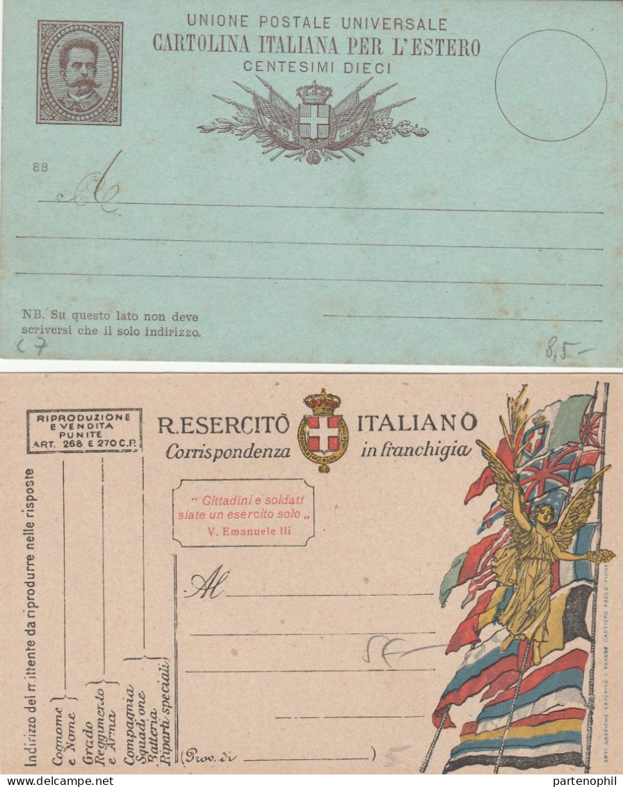 659 - Italia Regno - Interi Postali - 1886/1943 - Interessante collezione con alcune ripetizioni formata da 126 pezzi di