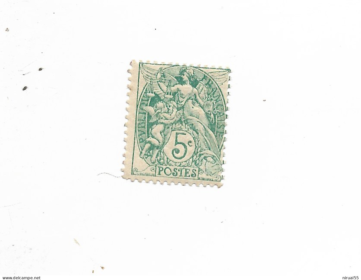 Variété 5c Type Blanc N° 110 Type 1B Impression Recto Verso Gomme Jaunie Trace Charnière      G - Neufs