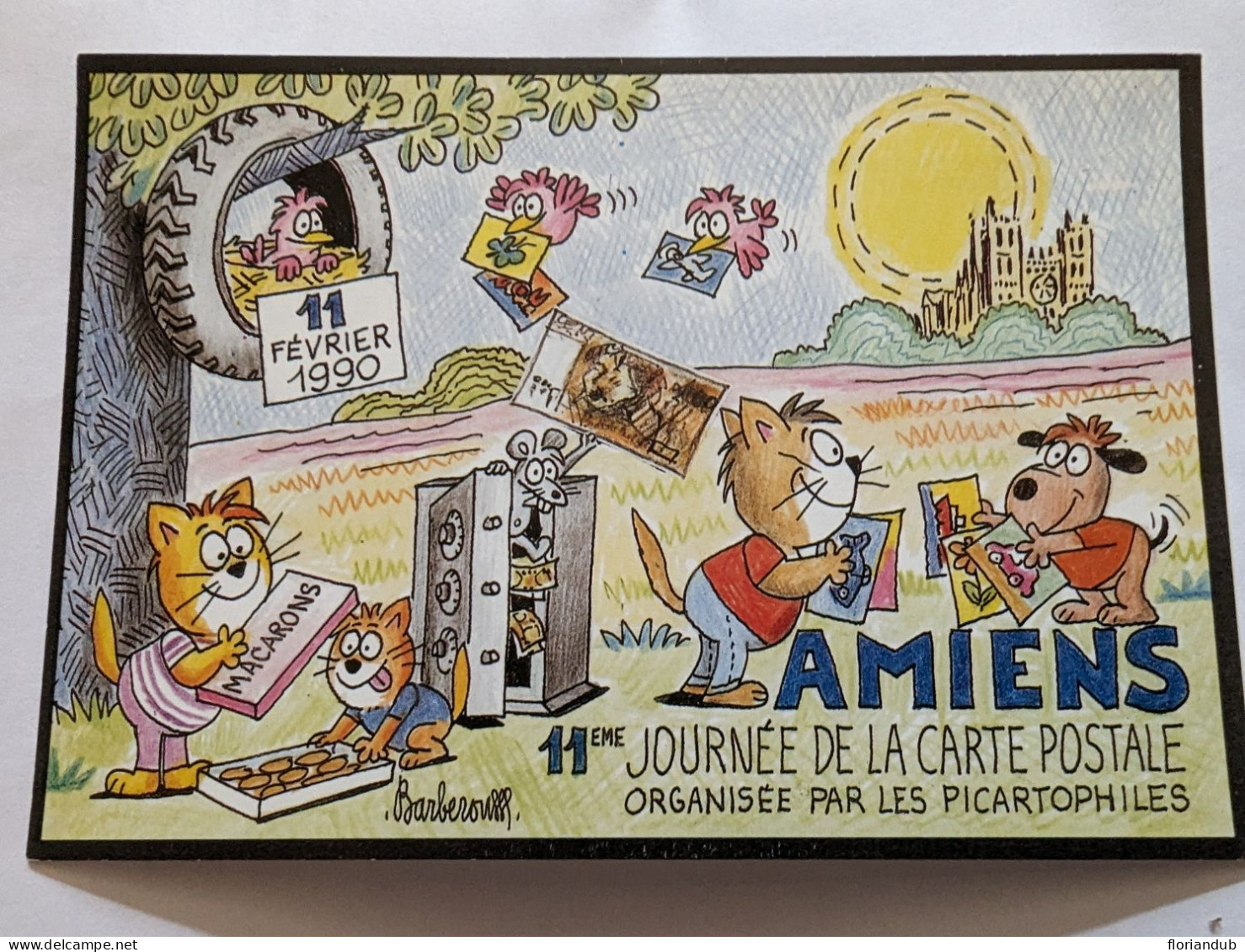 CP Humour - Illustrateur Barberousse - Tirage Limité 1500 Ex - Amiens Journée De La Carte Postale - Barberousse