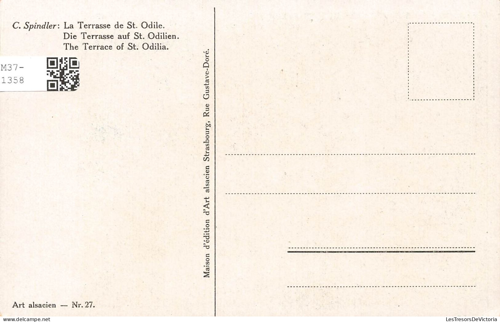 ILLUSTRATION - Charles Spindler - La Terrasse De Saint Odile - Carte Postale Ancienne - Otros & Sin Clasificación
