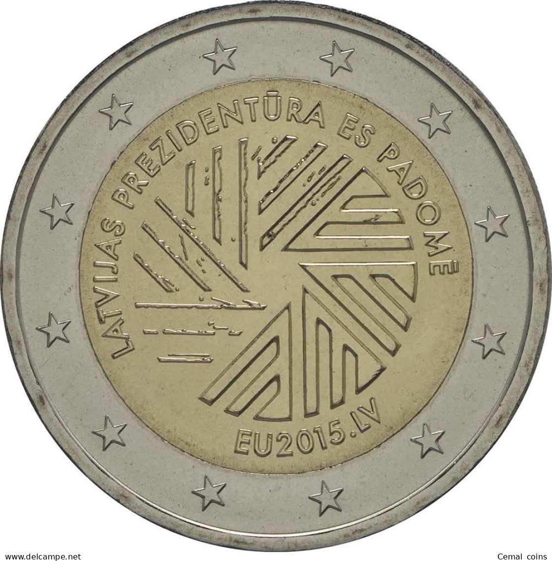 2 Euro 2015 Latvian Commemorative Coin - Presidency Of The Council Of The European Union. - Lettonie