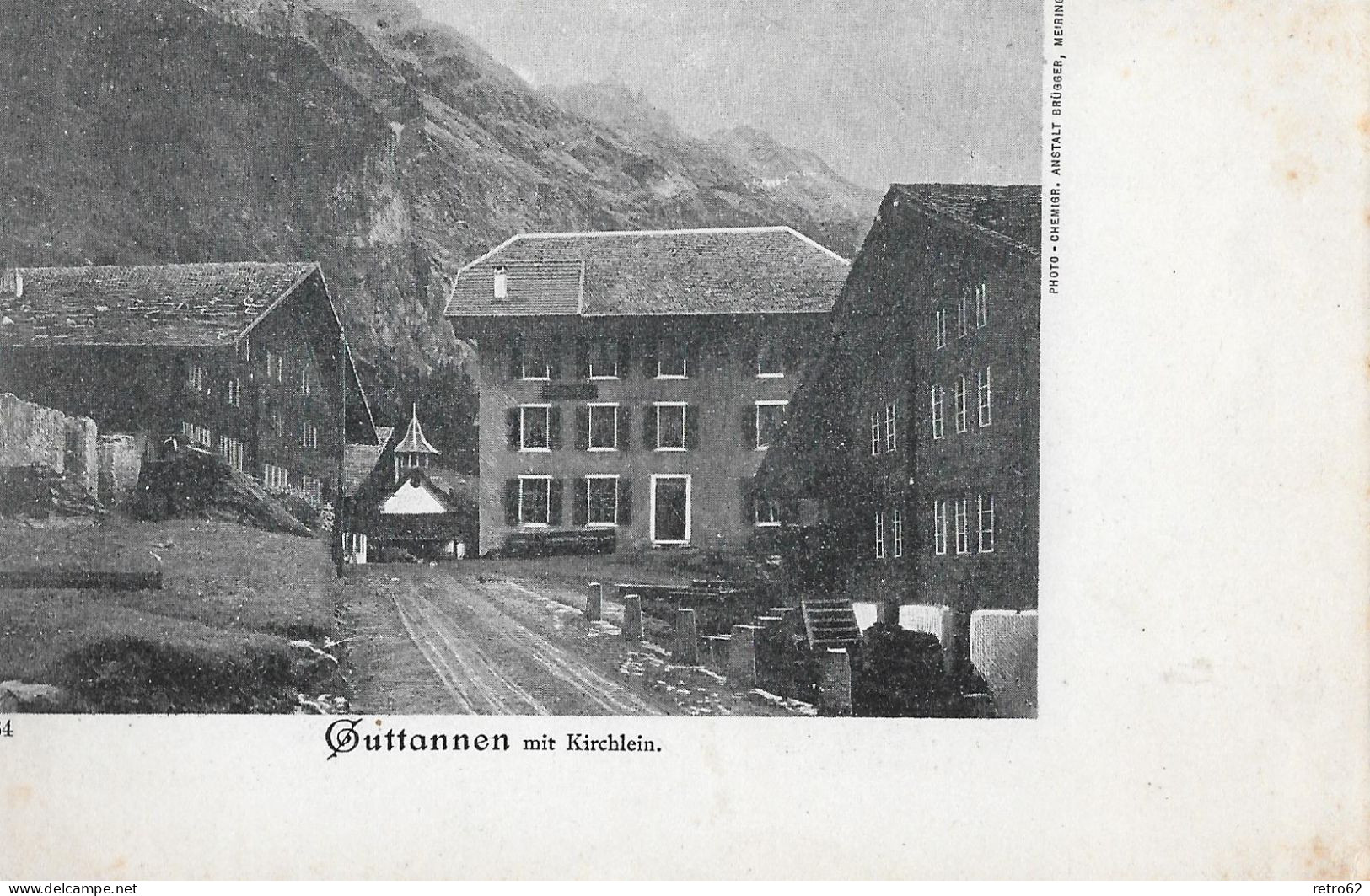 GUTTANNEN ► Dorfstrasse Mit Kirchlein, Ca.1900 - Guttannen