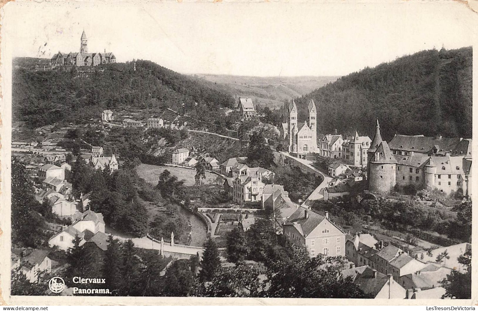 LUXEMBOURG - Clervaux - Panorama - Parc Et Jardins - Carte Postale Ancienne - Clervaux