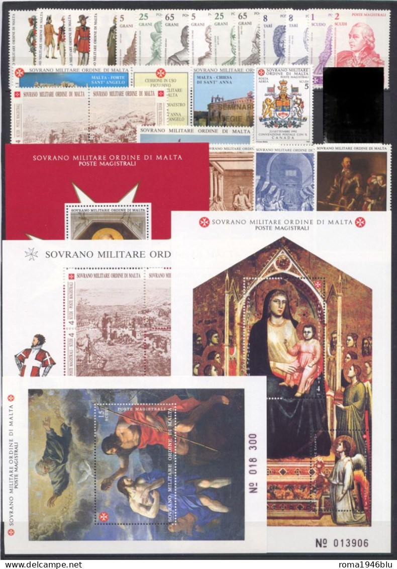 SMOM 1993 Annata Completa/Complete Year Senza/without Canada Error MNH/** VF - Sovrano Militare Ordine Di Malta