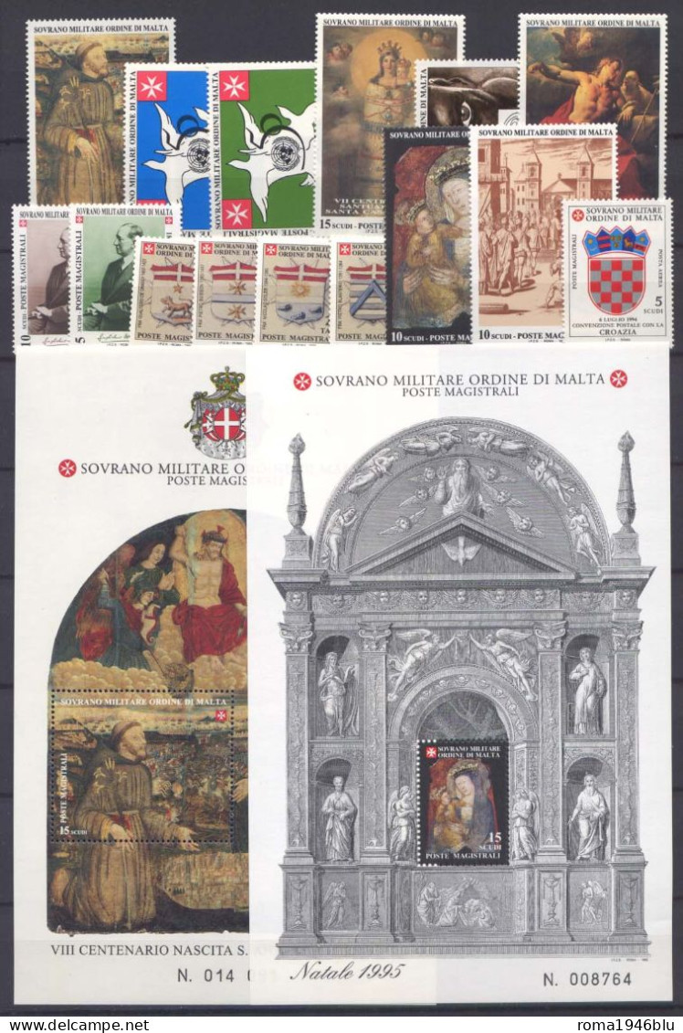 SMOM 1995 Annata Completa/Complete Year MNH/** VF - Malta (la Orden De)