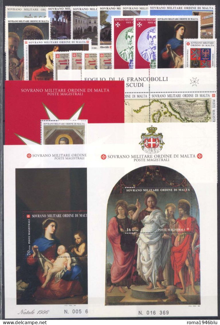 SMOM 1996 Annata Completa/Complete Year MNH/** VF - Malta (la Orden De)