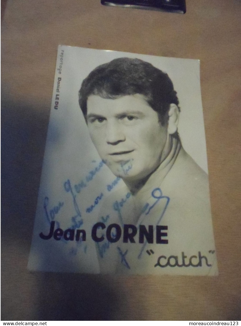 Autographe Catcheur Français 1960 " JEAN CORNE " - Deportivo