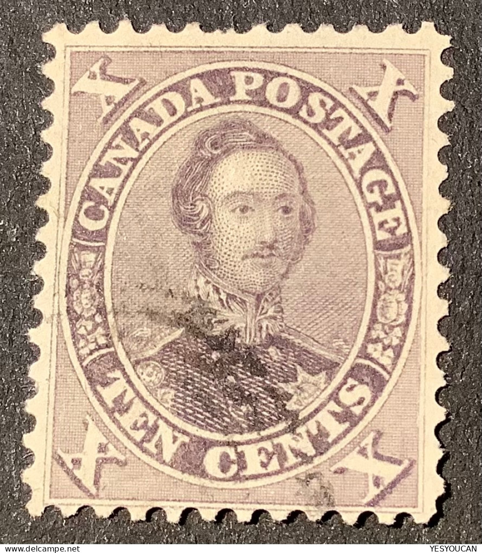 CANADA Sc.#17a Well Centered & Used With Light Cancel, 1859 10c Violet Prince Albert - Gebraucht