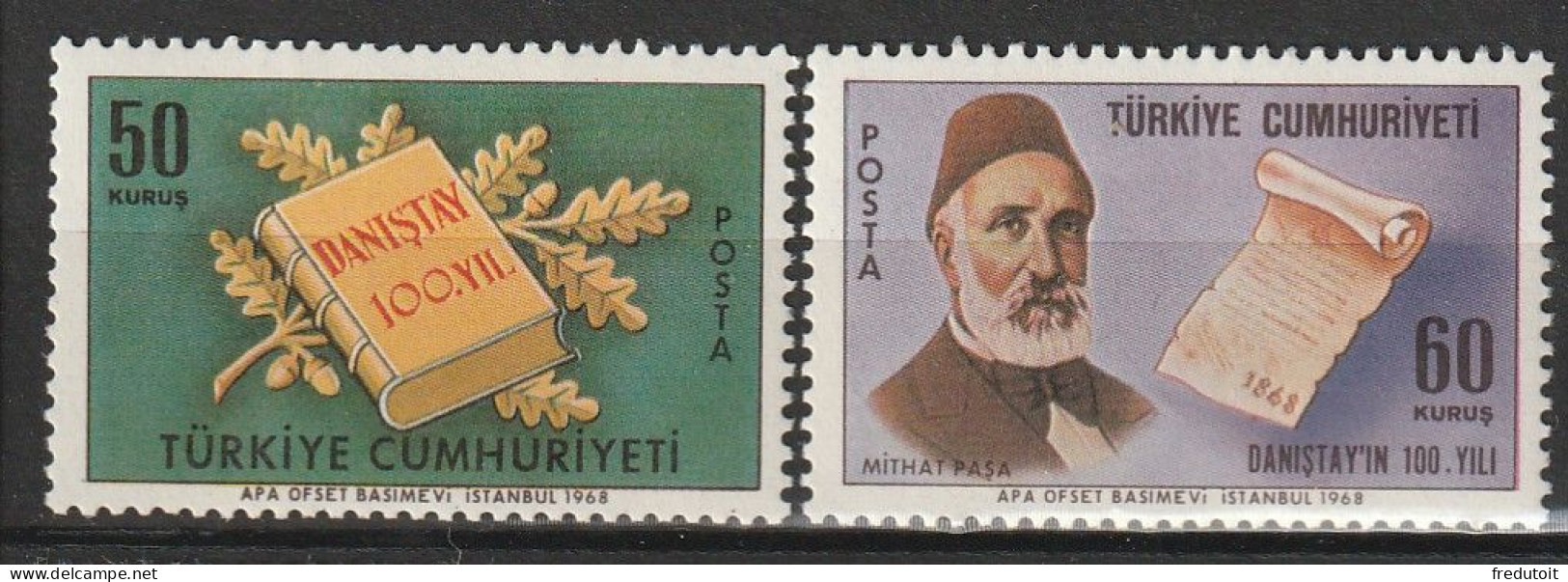 TURQUIE - N°1865/6 ** (1968) - Unused Stamps