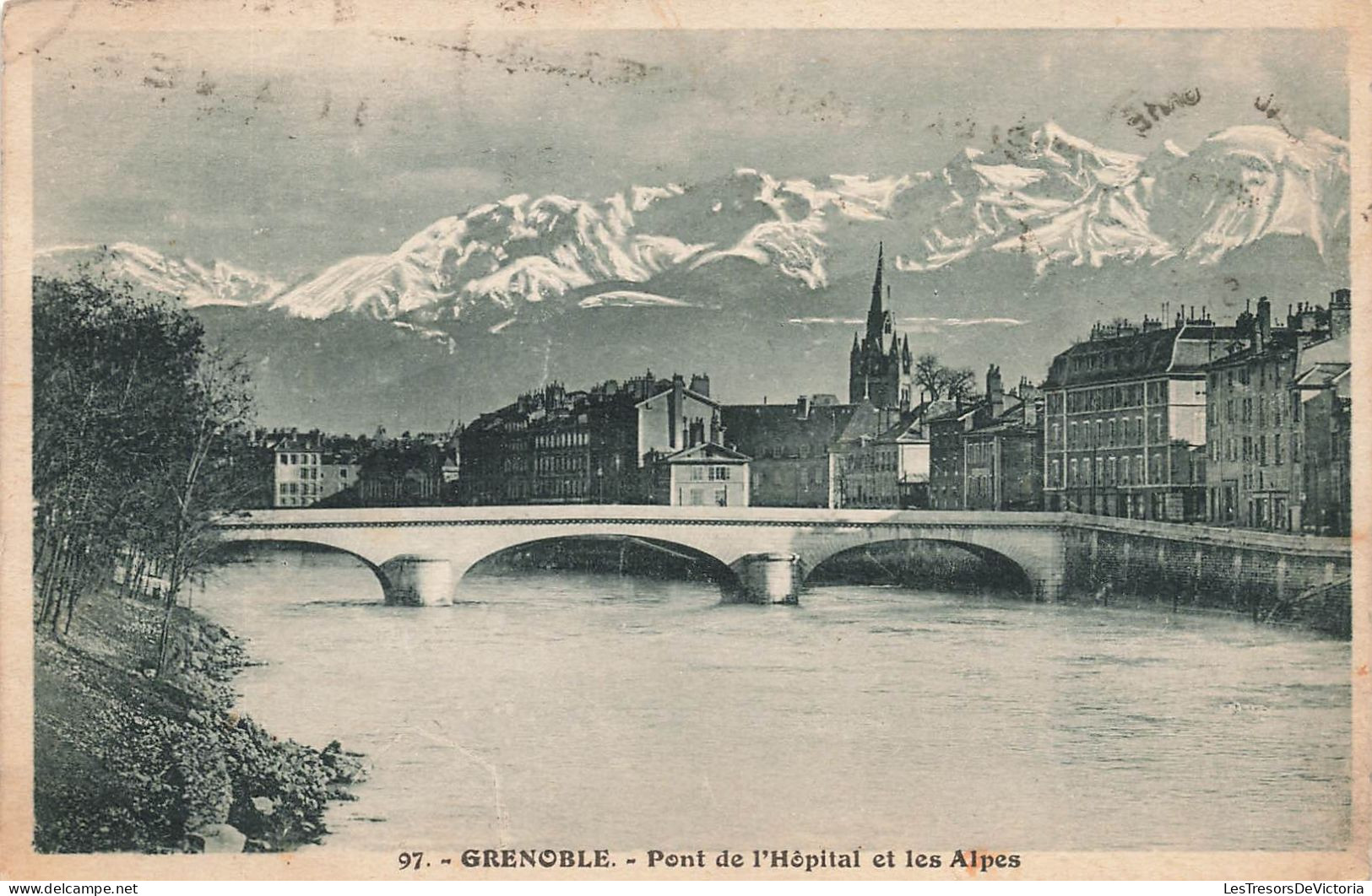 FRANCE - Grenoble - Pont De L'hôpital Et Les Alpes - Carte Postale Ancienne - Grenoble