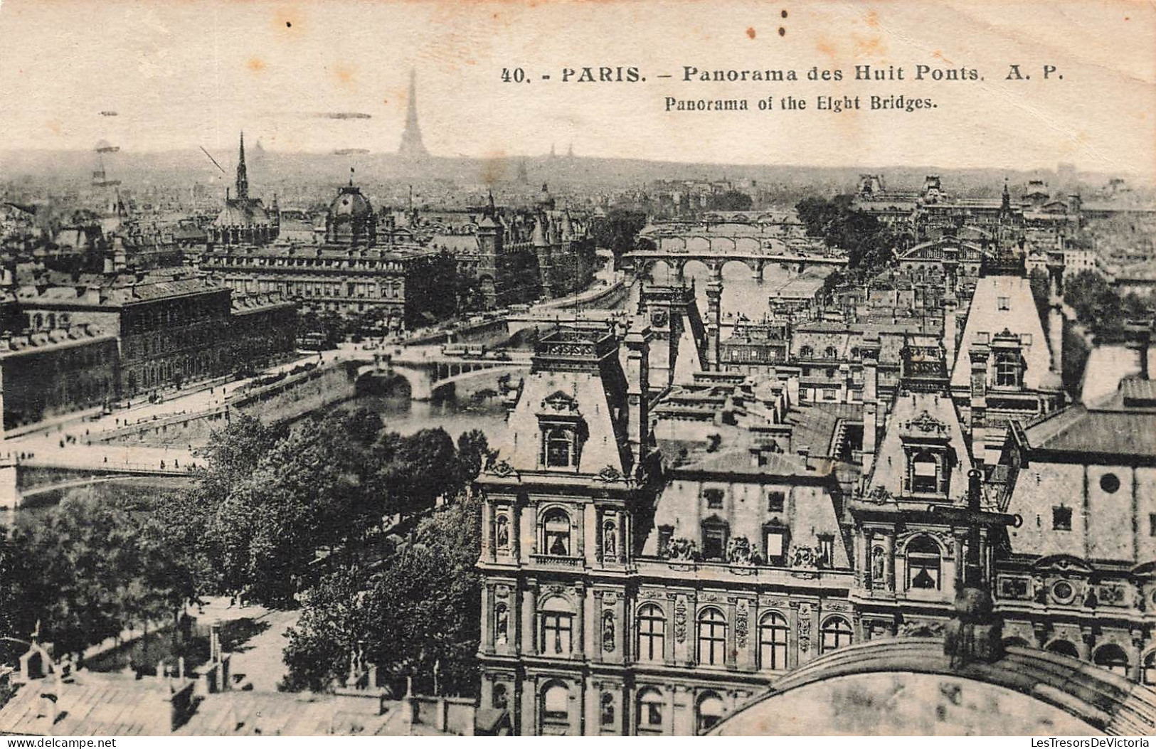 FRANCE - Paris - Panorama Des Huit Ponts - AP - Carte Postale Ancienne - Ponts