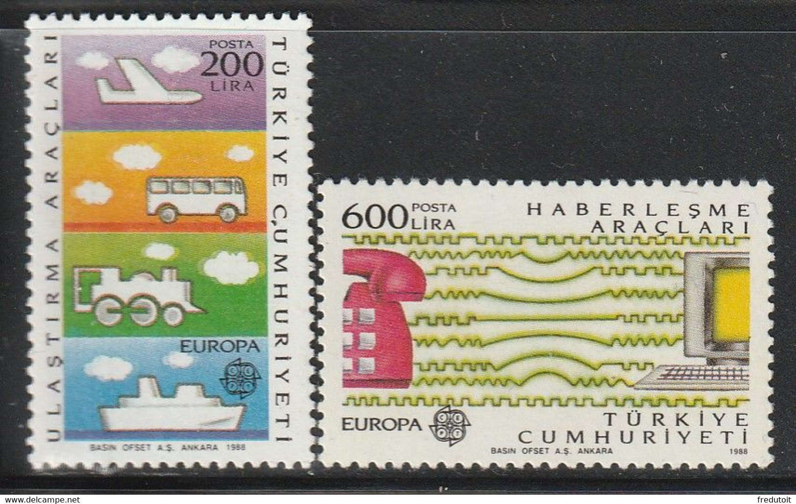 TURQUIE - N°2557/8 ** (1988) Europa - Nuevos