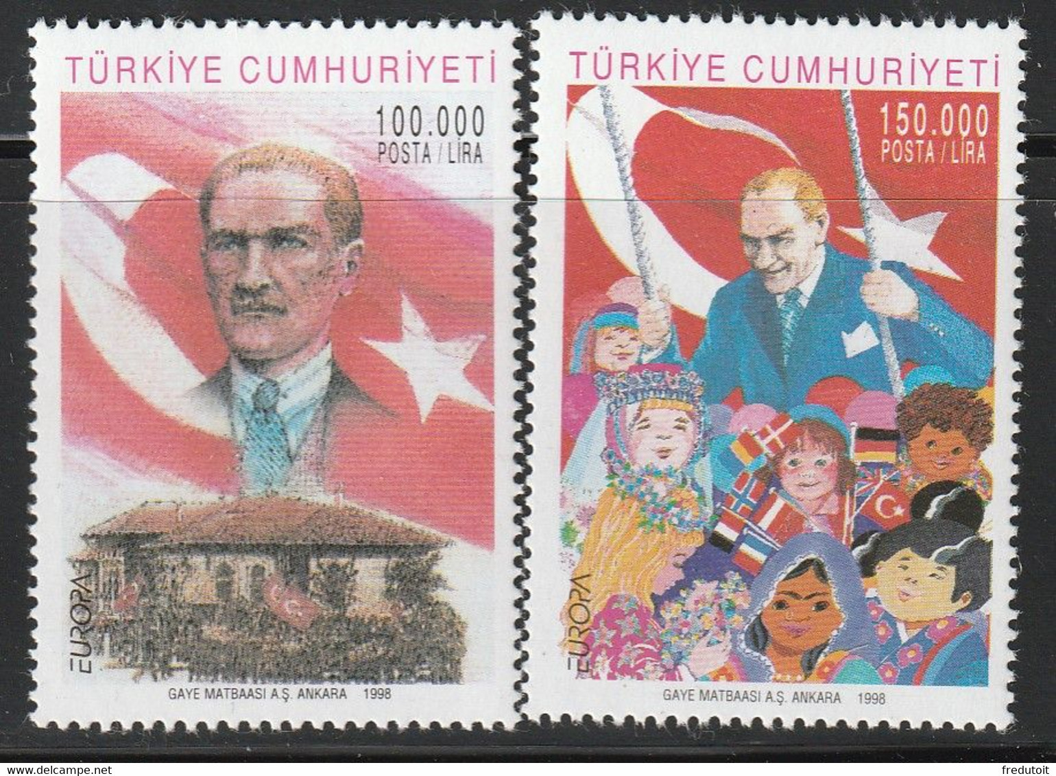 TURQUIE - N°2880/1 ** (1998) Europa - Ungebraucht