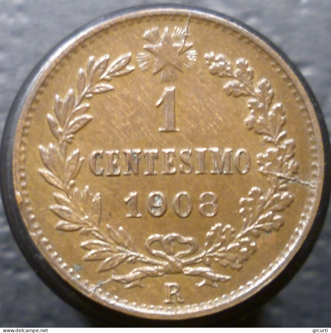 Regno D'Italia - 1 Centesimo 1908 - 9 Ribattuto Su 0 - Gig. 311a (R2) - KM# 35 - 1900-1946 : Victor Emmanuel III & Umberto II